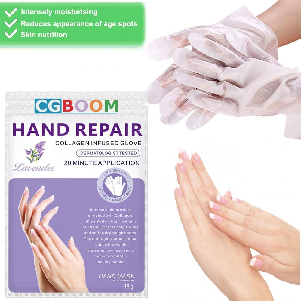 Close up of Awiwtobq hand repair moisturizing gloves