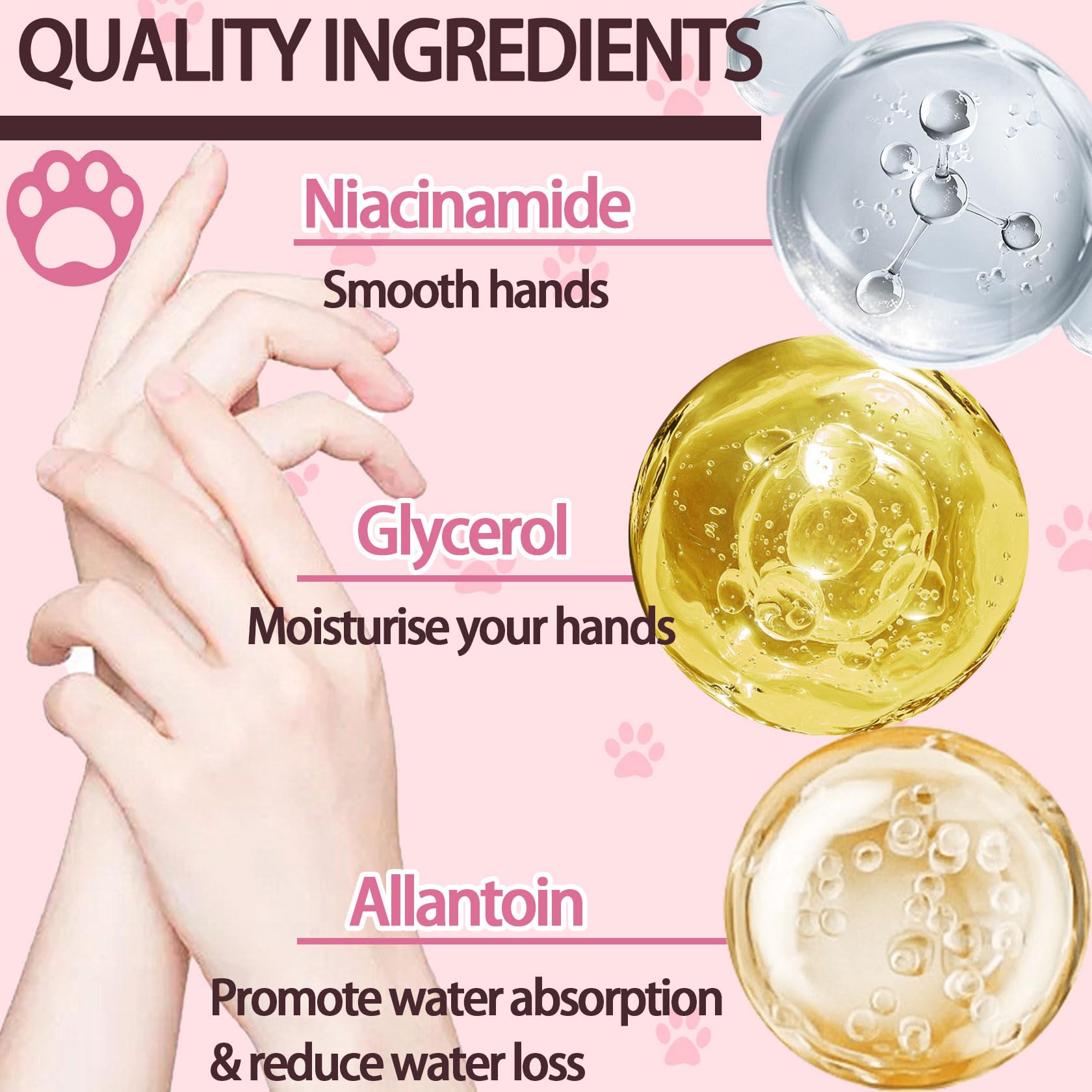 User applying hydrating hand mask gloves for dry skin
