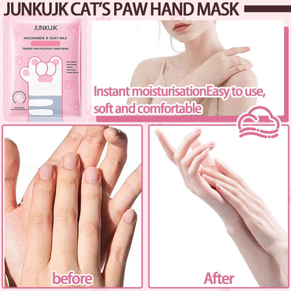 JunKuJK hand mask gloves in use on hands