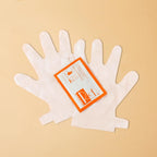 Close up of Noval collagen and keratin hand mask pouch design