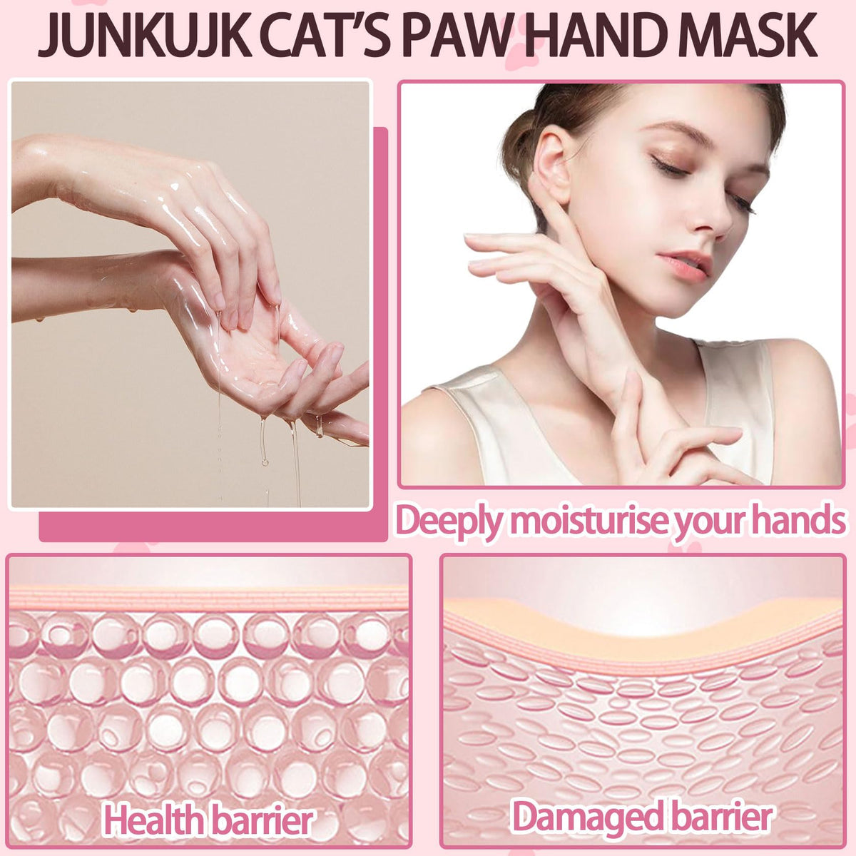 JunKuJK hydrating hand mask set ready for home spa use