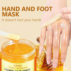 Bsmkcl hand mask application on dry skin