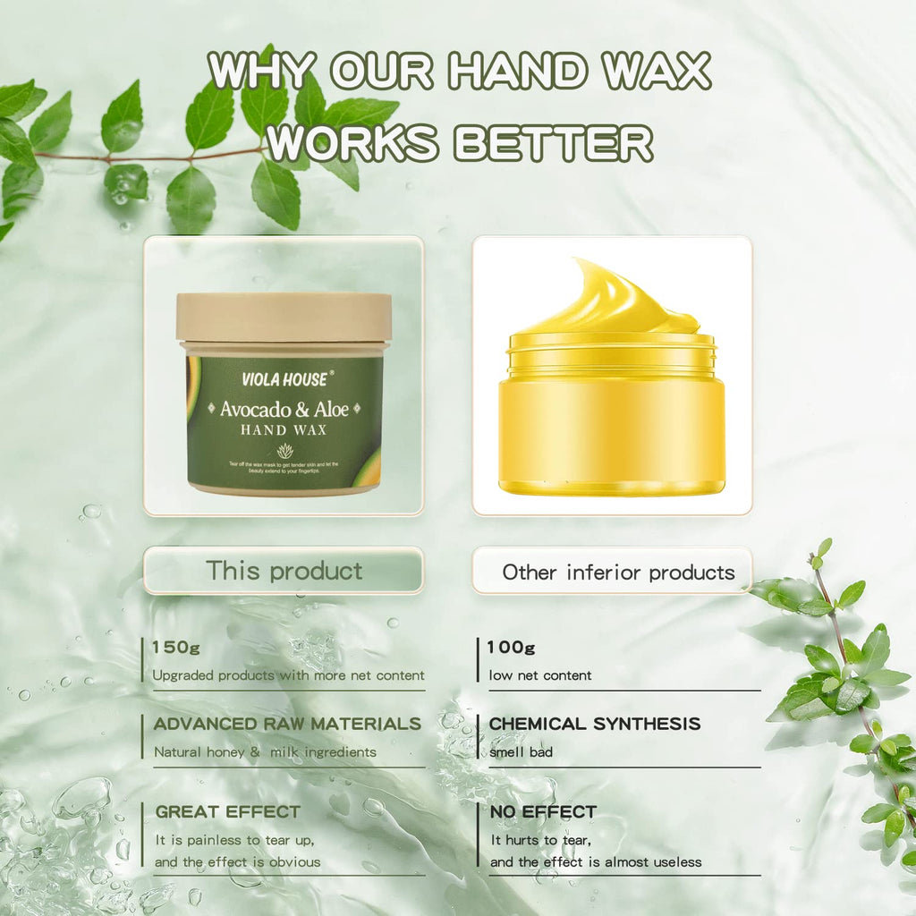 Back of Viola House hand mask packaging with ingredient list