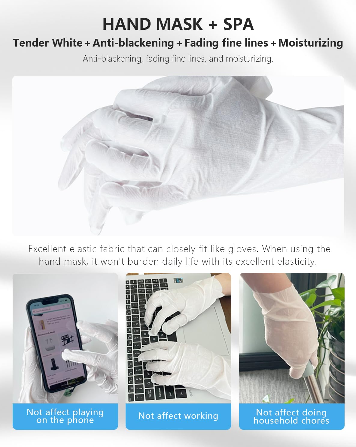 Side profile of NYS Cloud hand mask packaging showing 10 pairs