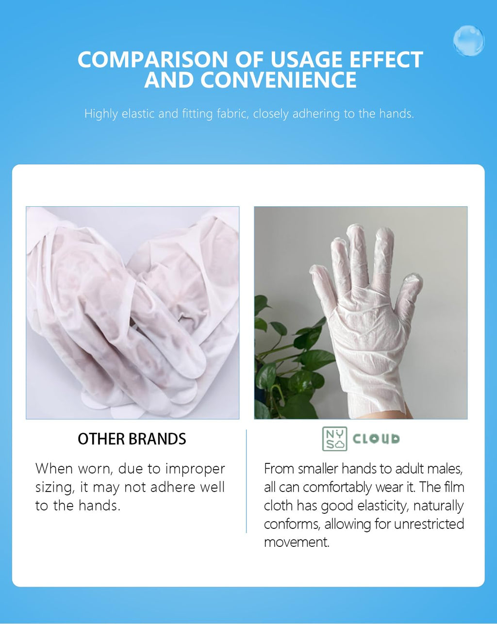 Close-up of elastic skinny hand glove material and texture
