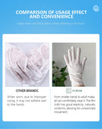 Close-up of elastic skinny hand glove material and texture