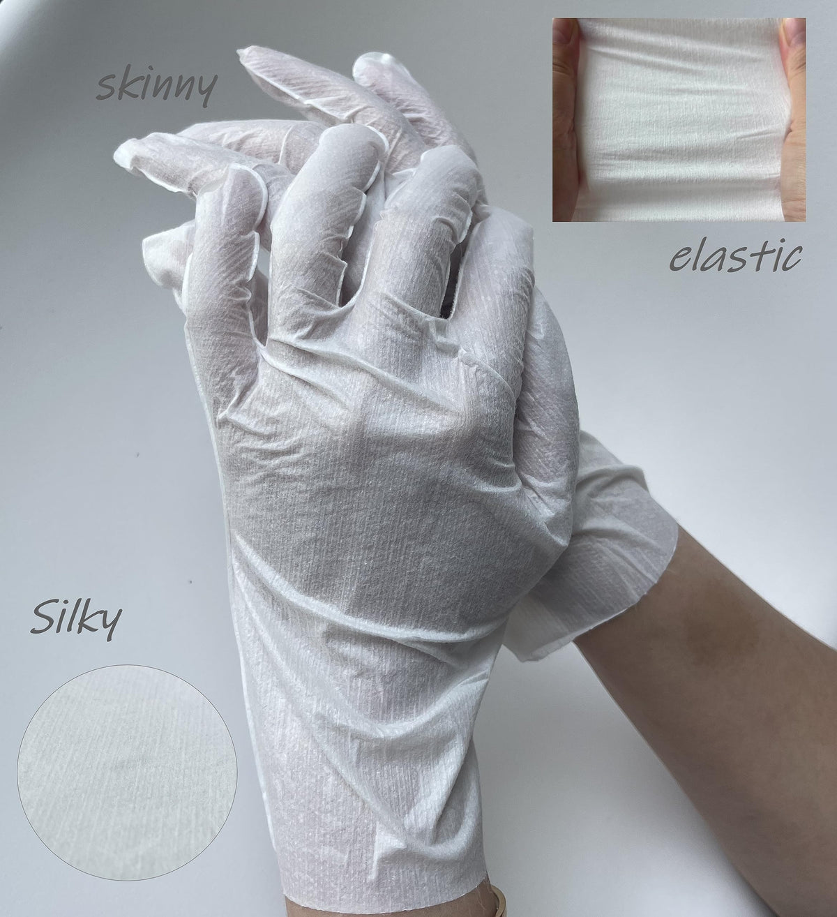 Stacked pouches of NYS Cloud hand mask treatment set