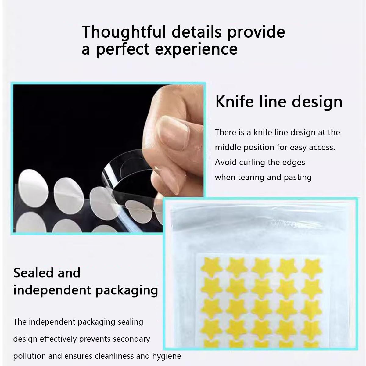 Used hydrocolloid pimple patch turning opaque after absorbing fluid and impurities