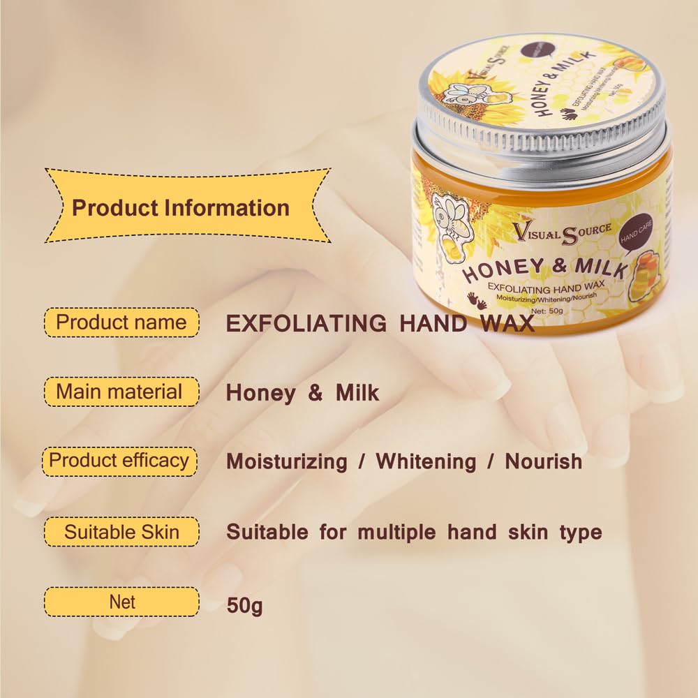 Close up of Natudeco honey milk hand wax texture
