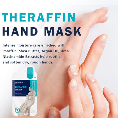 Mediheal Theraffin Hand Mask exfoliating glove application