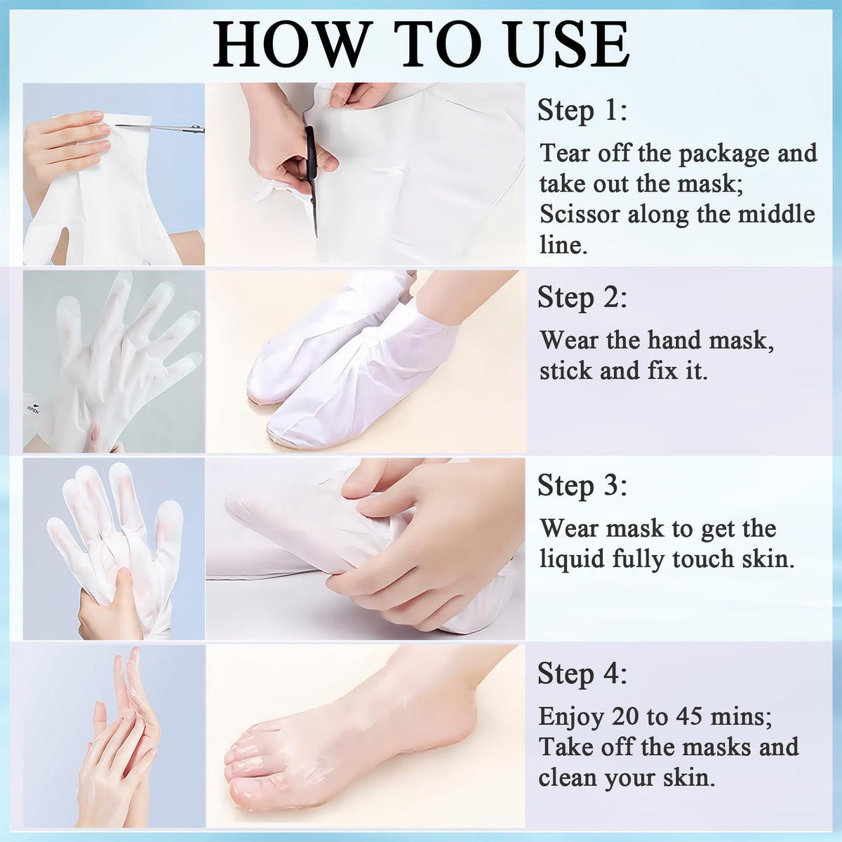 Spa hydration lifestyle application of Asmaysa hand and foot mask