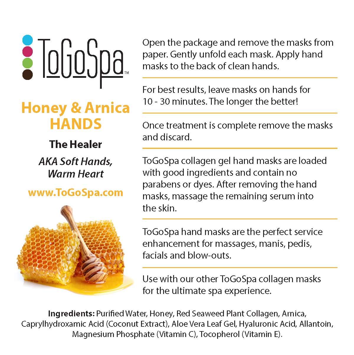 ToGoSpa hydrating hand mask pack of 2 for dry skin