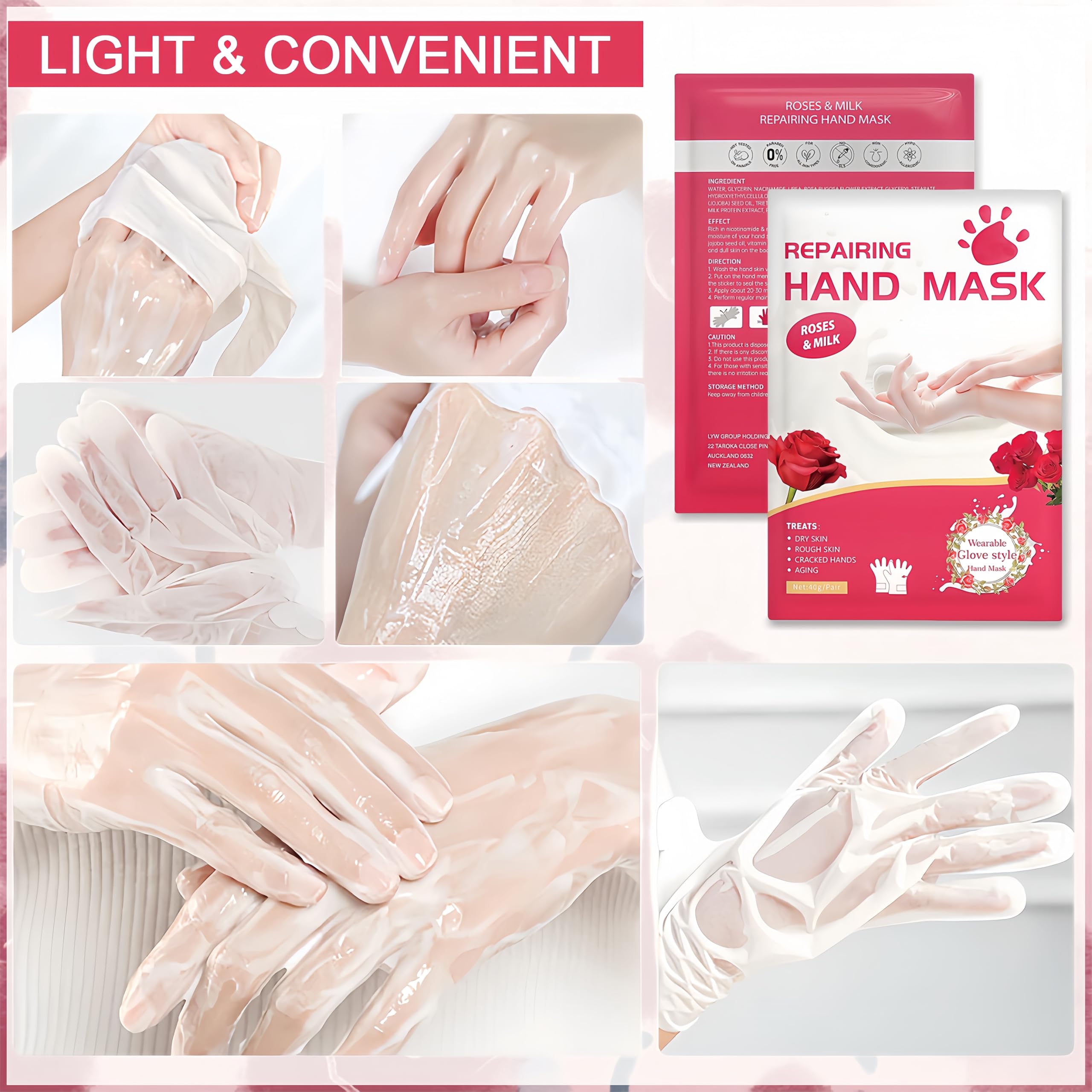 Person wearing Appti moisturizing hand repair gloves