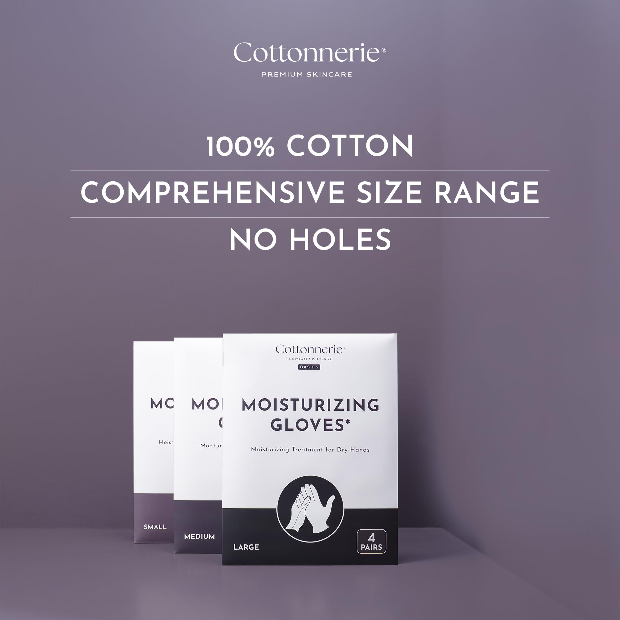 Cottonnerie Basics moisturizing gloves for overnight use