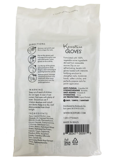 Waterless manicure treatment gloves for healthy cuticles and nails