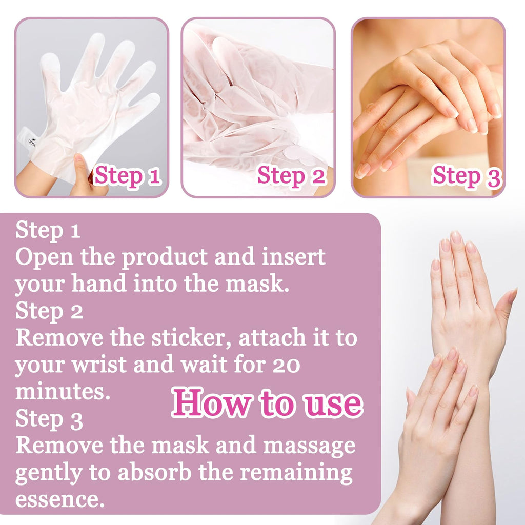 LingHaoLH exfoliating hand mask application demonstration