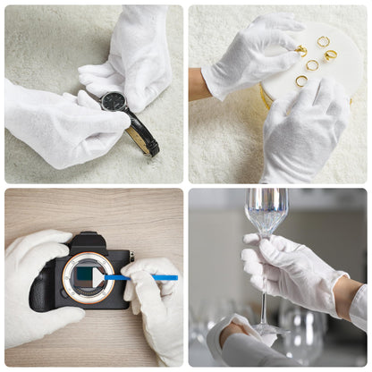 Six pairs of Cooljob cotton gloves for home spa care