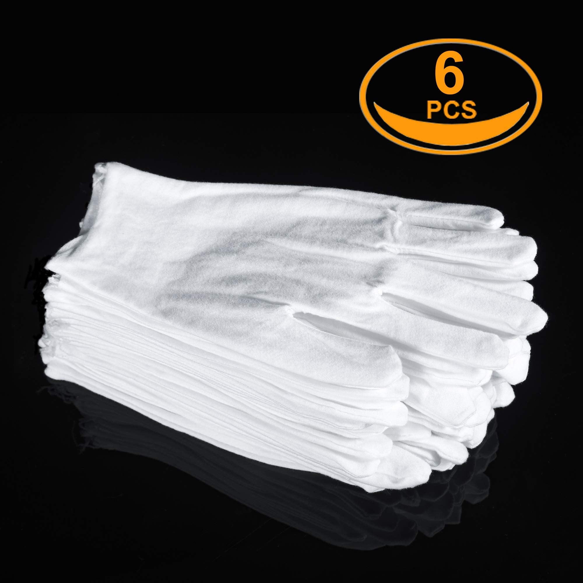 Lint free cotton gloves for jewelry and coin inspection
