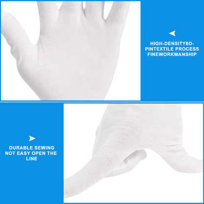 Untrytb white cotton gloves used for safe jewelry handling