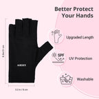 Airsee anti UV gloves showing extended finger coverage design