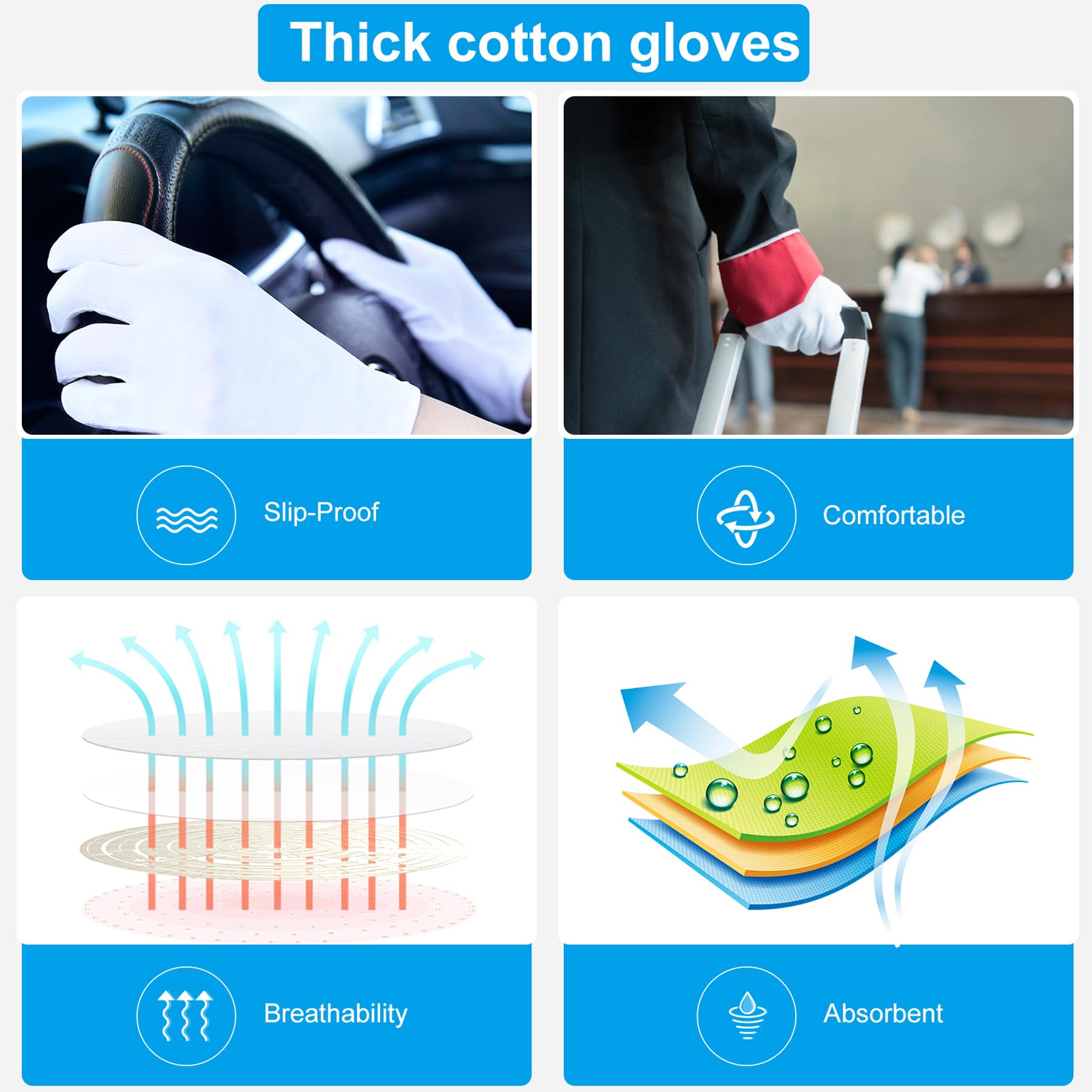 Washable SPA gloves for eczema relief