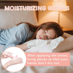 Lipetol breathable night gloves in use