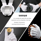 Washable cotton gloves shown in lifestyle skincare setting