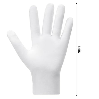 Three pairs of white cotton moisturizing gloves set