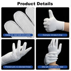 Htaexpu reusable cloth gloves for eczema relief and overnight hydration