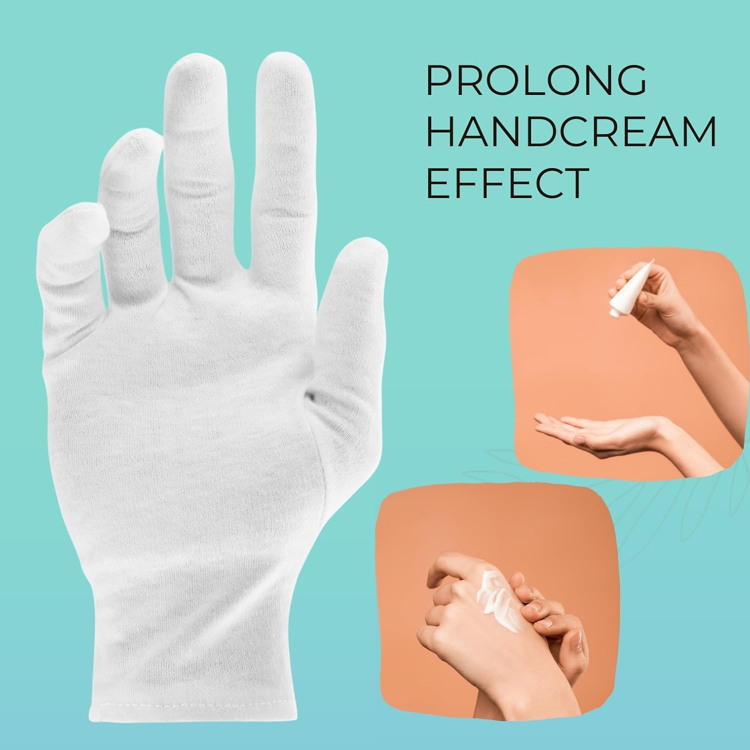 Ansmio Cotton Gloves For Dry Hands Being Worn