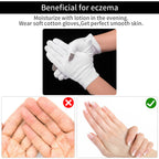 Sibba 2 pairs set of white treatment gloves laid flat
