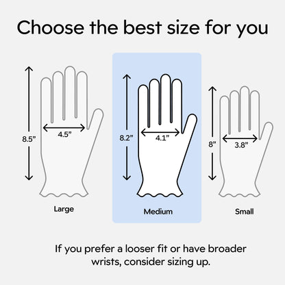 Clearbody Organics white cotton liners for dry hands