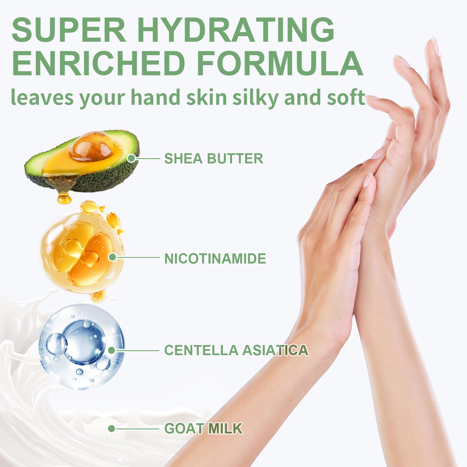 Close up of moisturizing hand mask glove texture