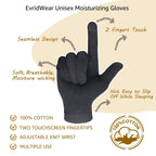 Evridwear lightweight cotton hand care gloves seamless design