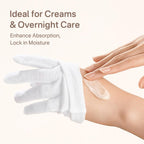 Breathable cotton spa gloves for eczema relief and deep hydration