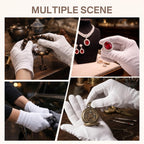 Durable stitched wrist details of Originbuty cotton moisturizing gloves
