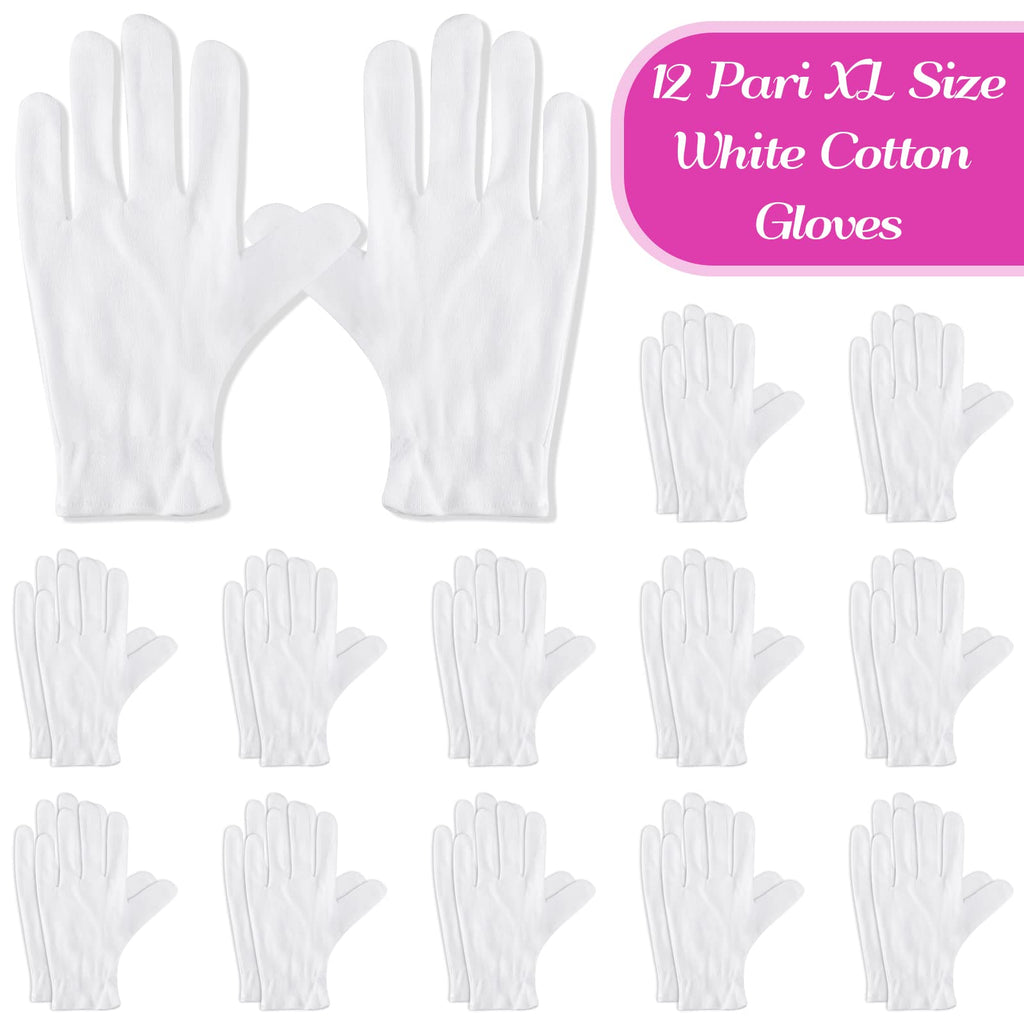 Paxcoo extra large cotton gloves laid flat