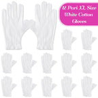 Paxcoo extra large cotton gloves laid flat