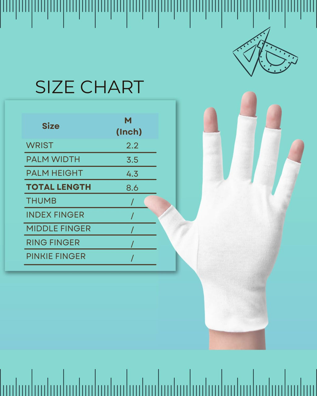 Person wearing Ansmio fingerless cotton gloves while using a mobile phone