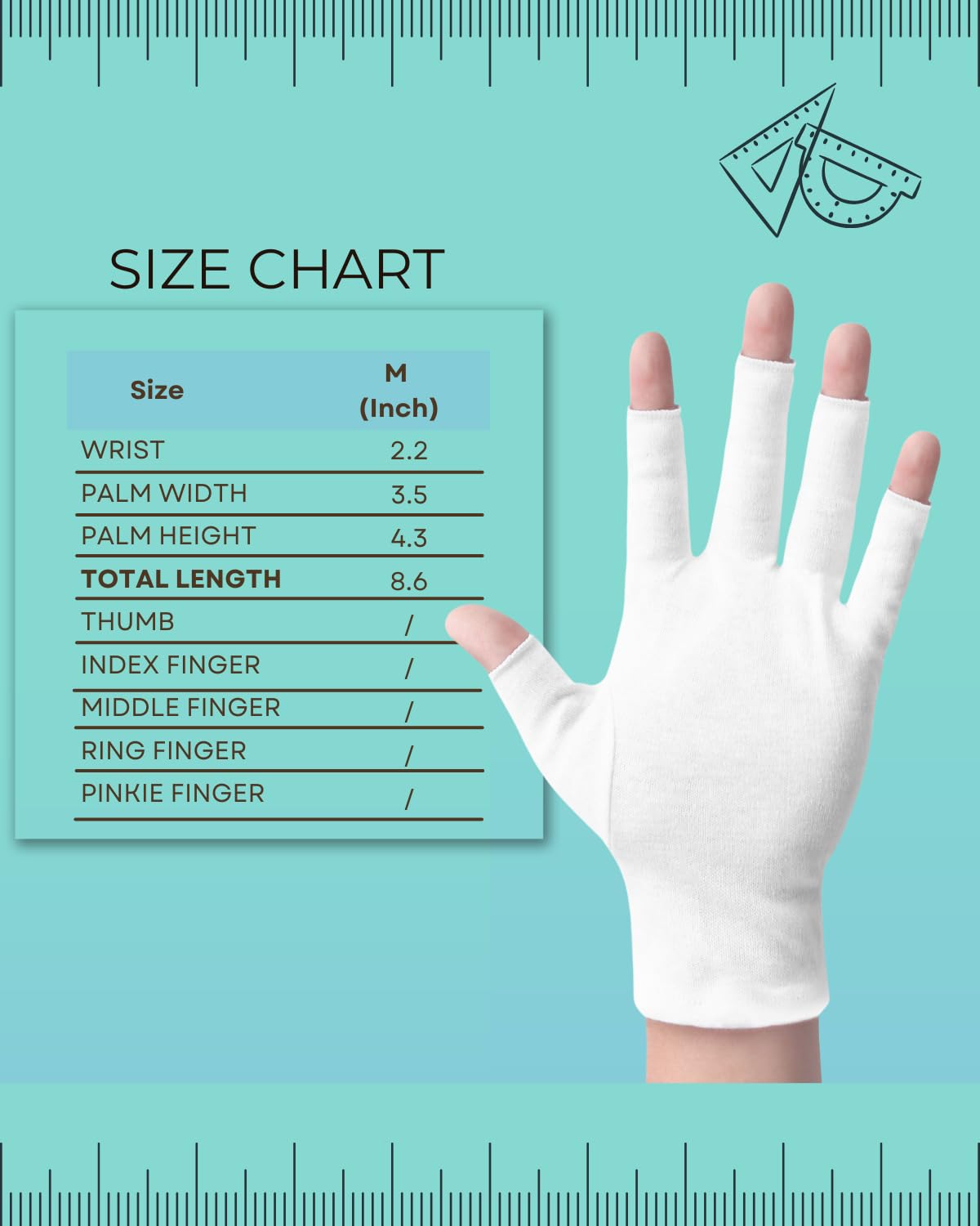 Ansmio white gloves for dry hands treatment