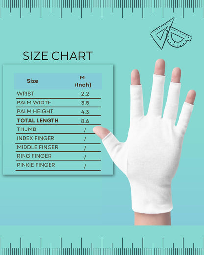 Ansmio white gloves for dry hands treatment