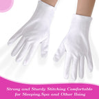 Paxcoo cotton gloves showing wrist coverage