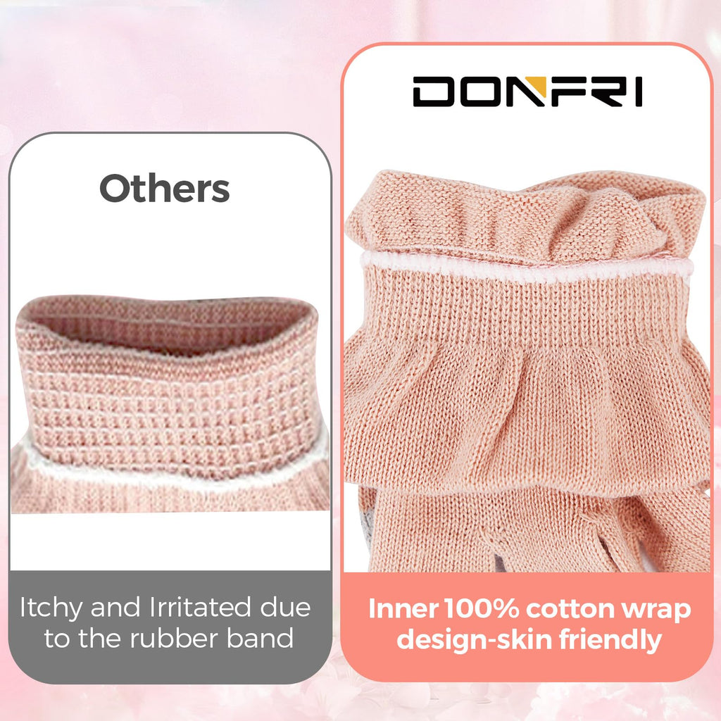 Donfri overnight cotton treatment gloves close up