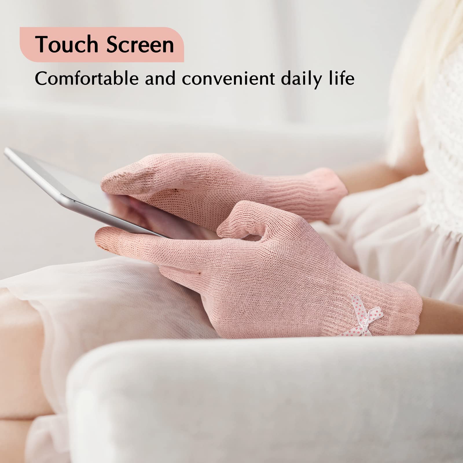 Overnight moisturizing gloves for dry hand treatment