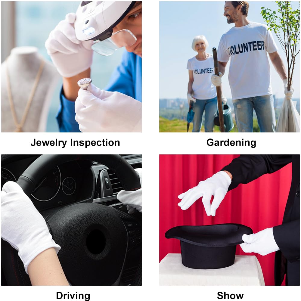 FourSeas white gloves for eczema relief and skin protection