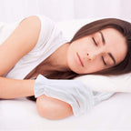 Clean folded white cotton gloves ready for spa use