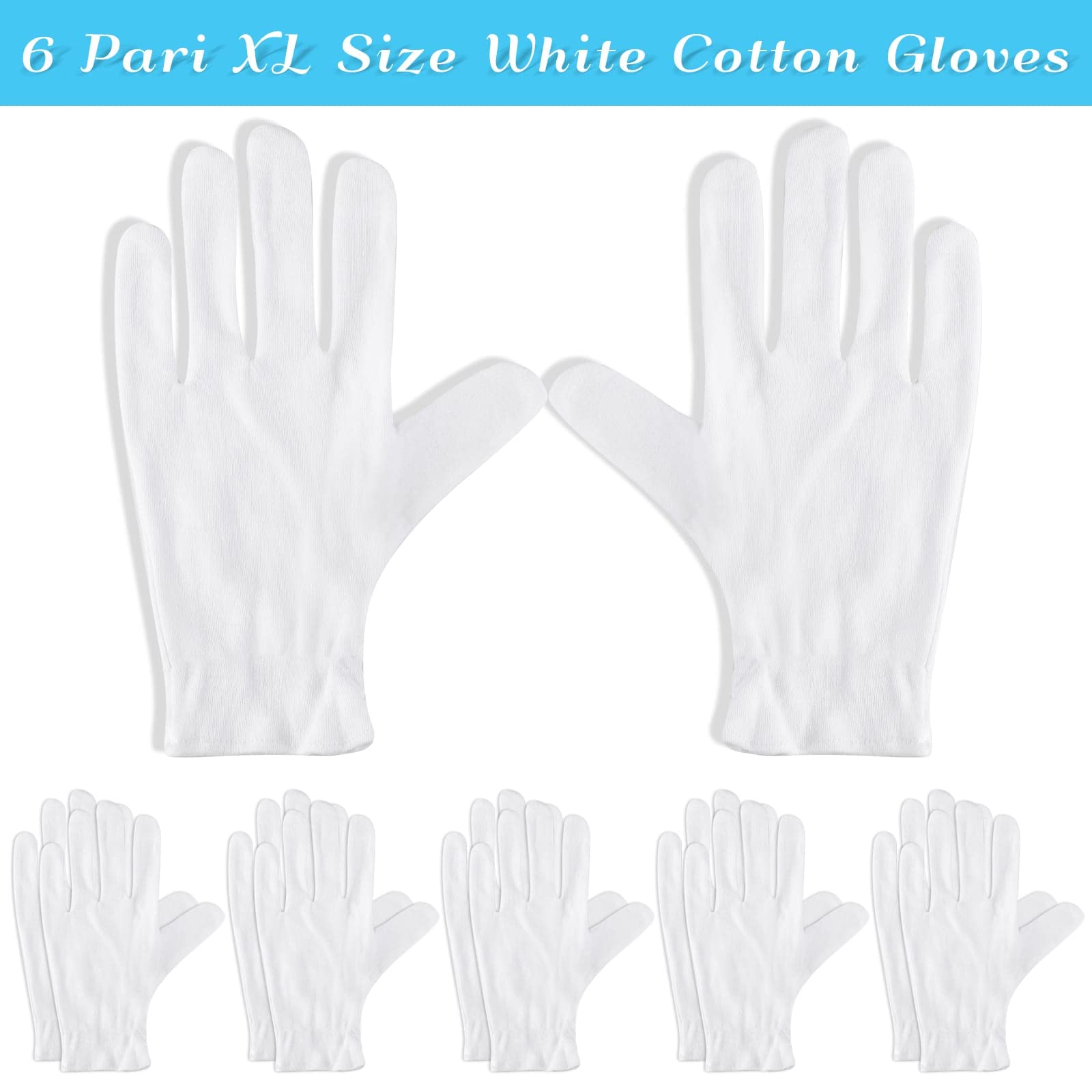 Paxcoo cotton moisturizing gloves for dry hand spa treatment