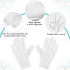 Paxcoo white cotton gloves folded in packaging view