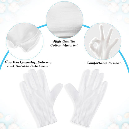 Paxcoo white inspection gloves for jewelry and coin handling