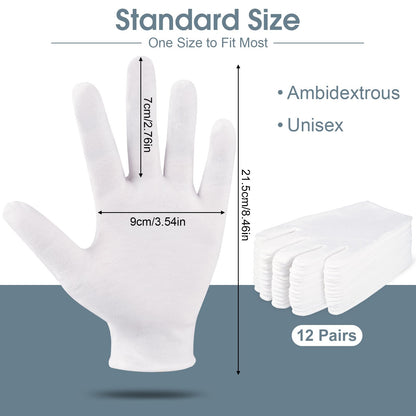 Soft breathable cotton gloves for eczema relief